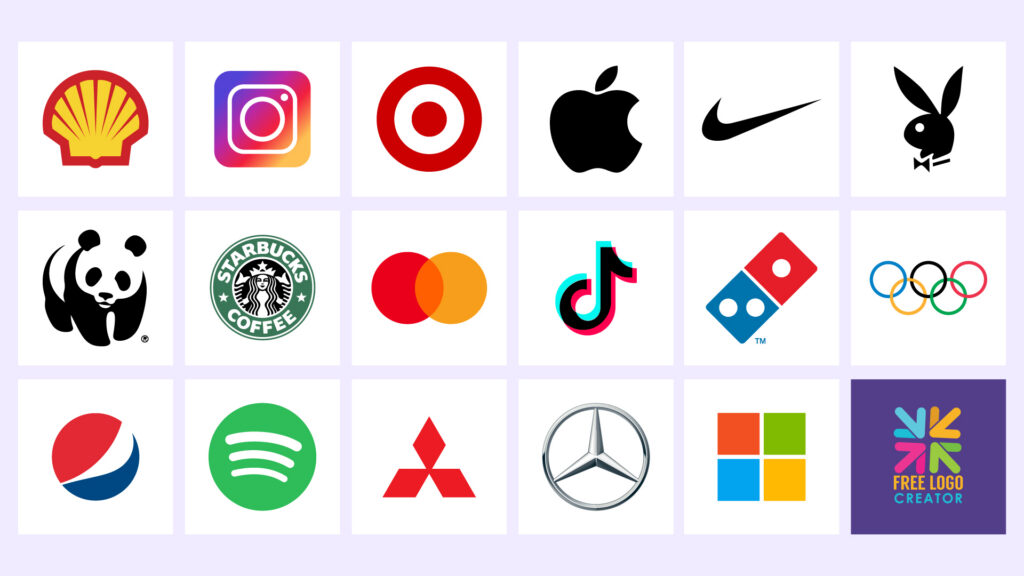 Collage of famous logos