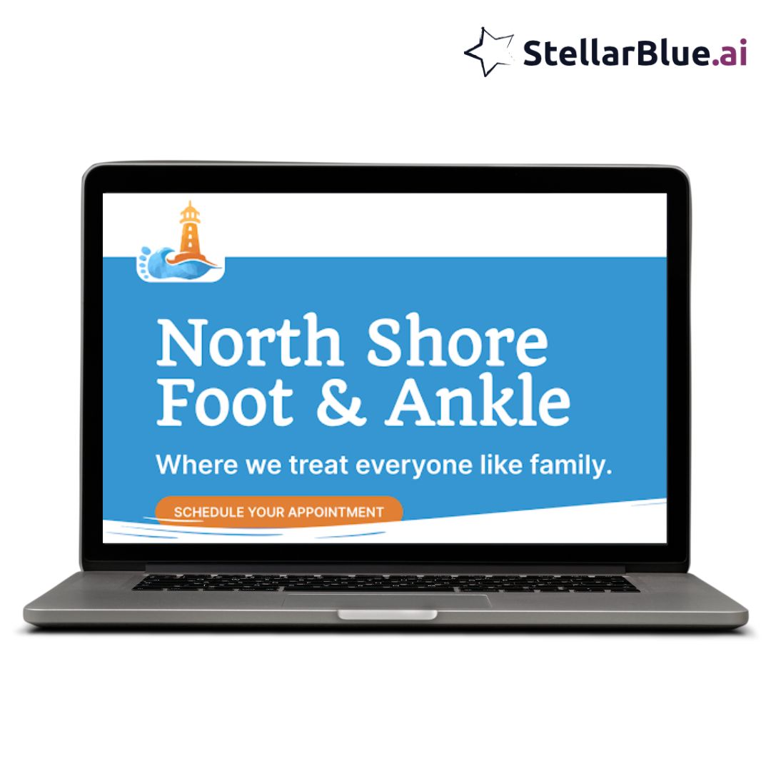 North Shore Foot and Ankle Appleton wisconsin website design and redesign developement by Stellar Blue AI