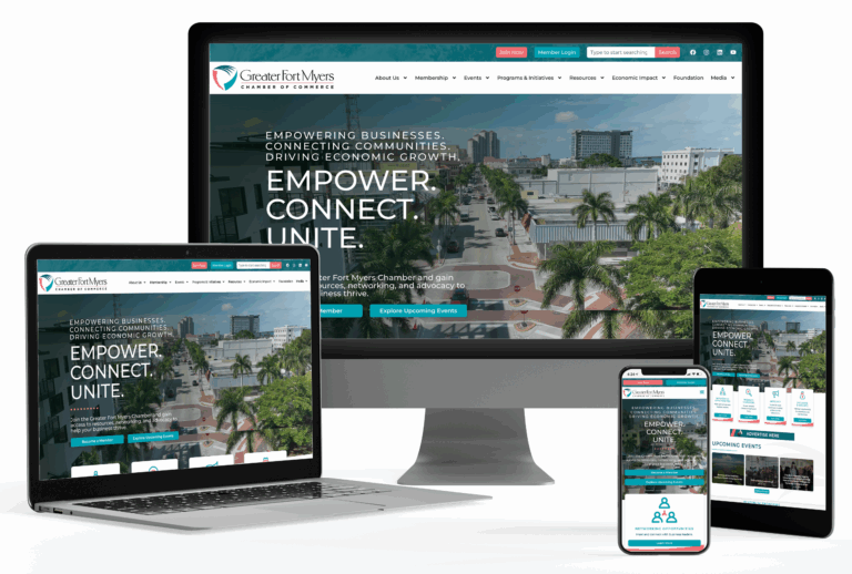 StellarBlue.ai Greater Fort Myers Chamber Website Design