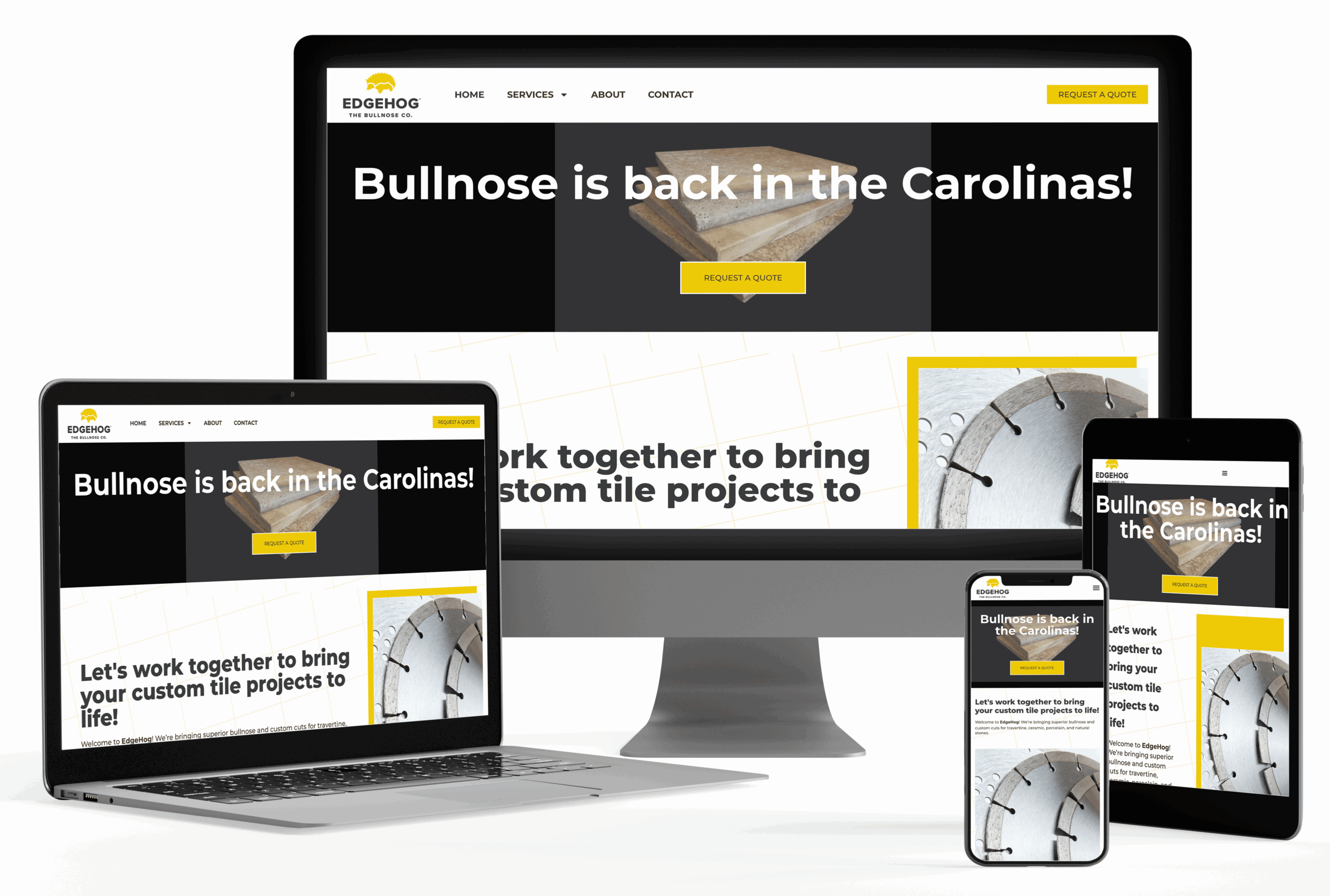 EdgeHog website mockups