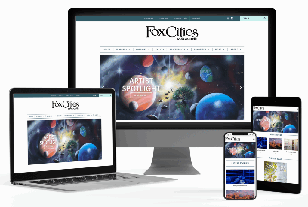 Fox Cities Magazine website mockups