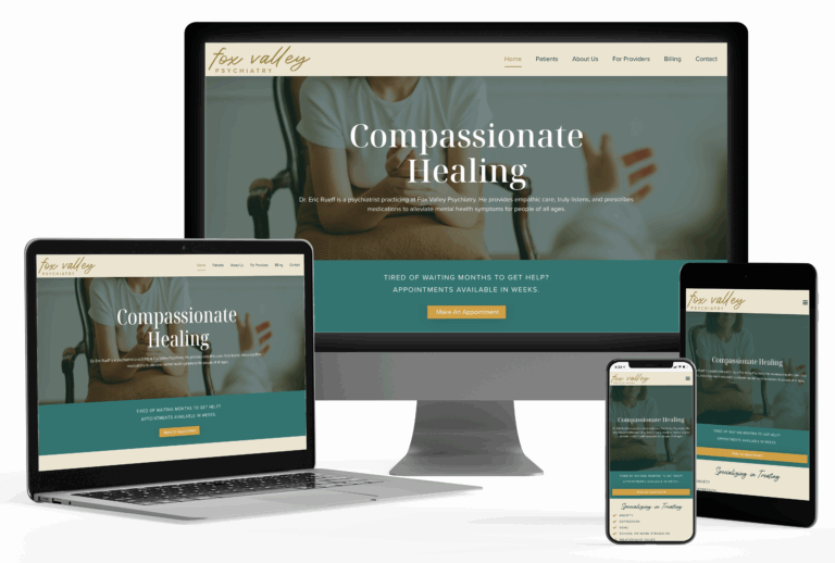 Fox Valley Psychiatry website mockups