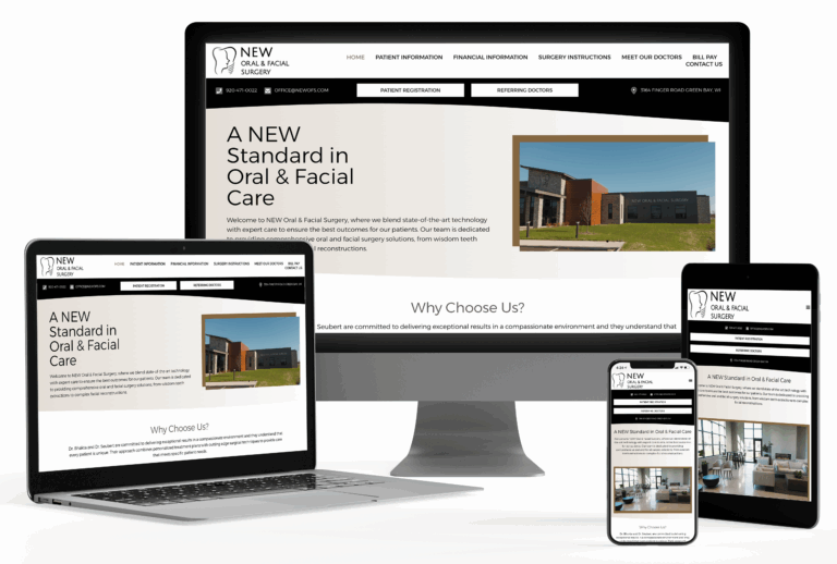 New Oral & Facial Surgery website mockups