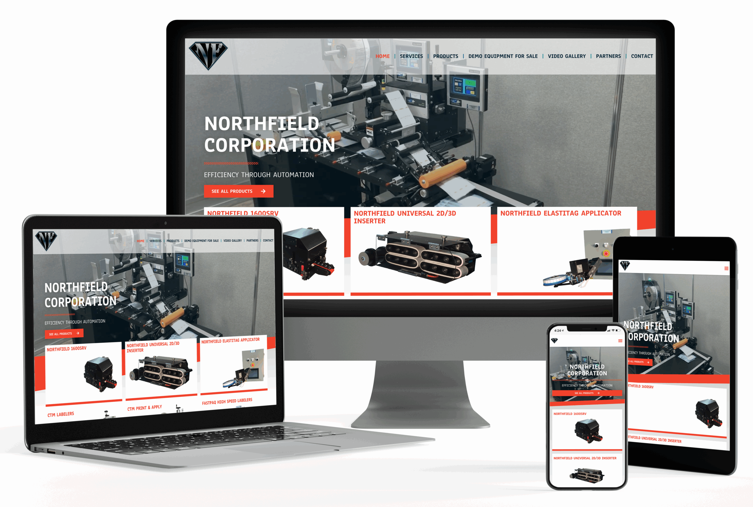 Northfield Corporation website mockups