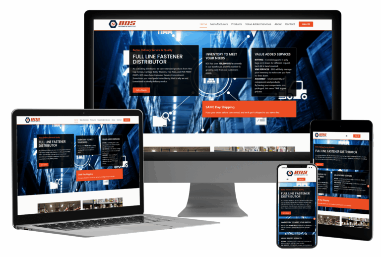 BDS fastener new website design mockups