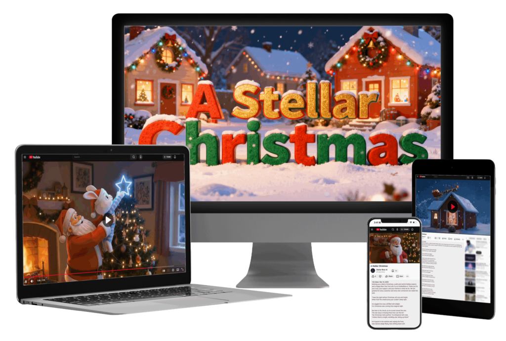 Stellar Christmas on desktop through mobile screens