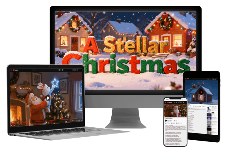 Stellar Christmas on desktop through mobile screens