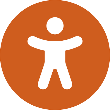 Accessibility features - click on the icon in the bottom right