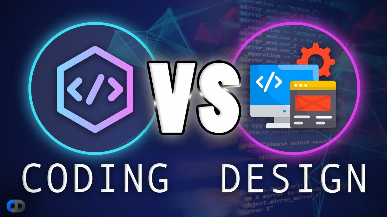 "Coding" with icon VS "Design" with icon