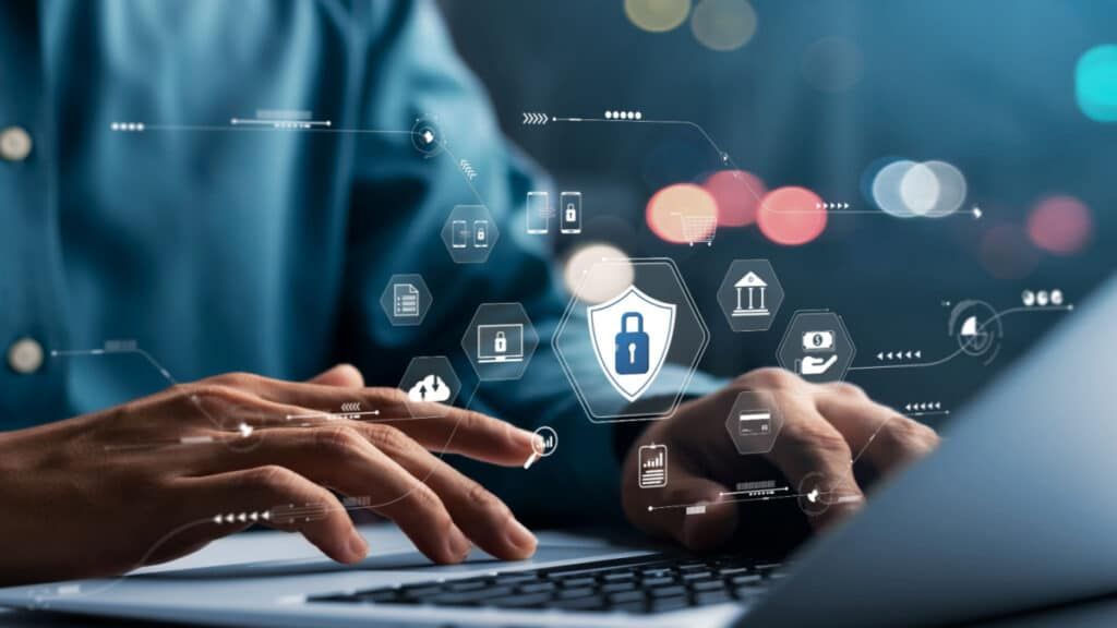 Cyber security icons and a secure internet ecosystem